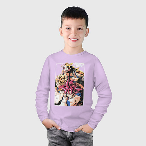 Детский лонгслив Dragon ball anime / Лаванда – фото 3