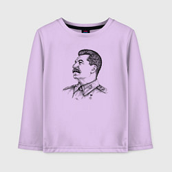 Лонгслив хлопковый детский Профиль Сталина, цвет: лаванда