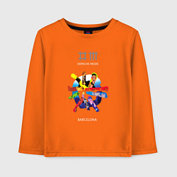 Лонгслив хлопковый детский Depeche Mode - Barcelona, цвет: оранжевый