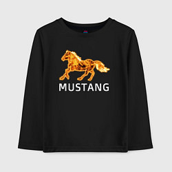 Лонгслив хлопковый детский Mustang firely art, цвет: черный