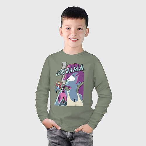 Детский лонгслив Лила и Фрай / Авокадо – фото 3