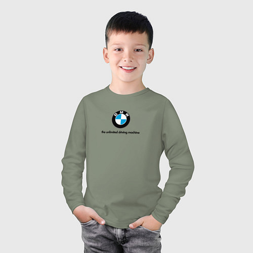 Детский лонгслив BMW the unlimited driving machine / Авокадо – фото 3