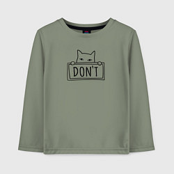 Детский лонгслив Котик dont black