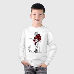Лонгслив хлопковый детский Курт Кобейн Нирвана свитер, цвет: белый — фото 2