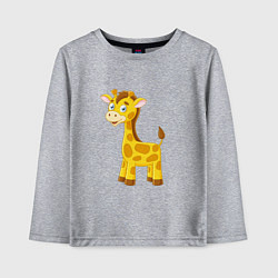 Лонгслив хлопковый детский Милый пятнистый жираф, цвет: меланж