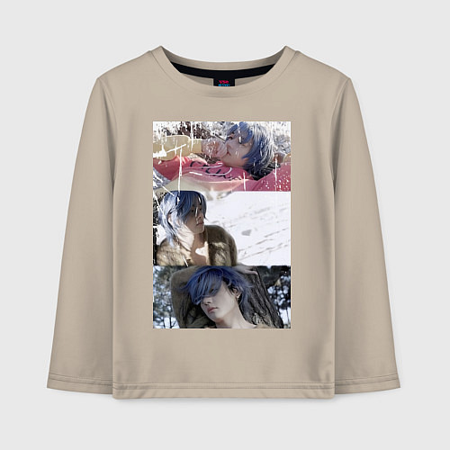 Детский лонгслив Ким ТэХён / Миндальный – фото 1