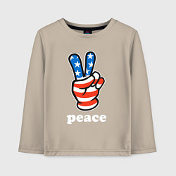 Детский лонгслив USA peace