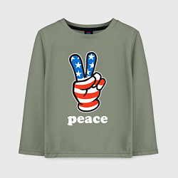 Детский лонгслив USA peace