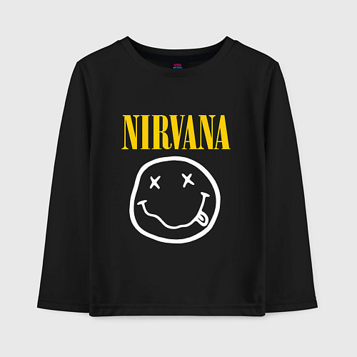Детский лонгслив Nirvana original / Черный – фото 1