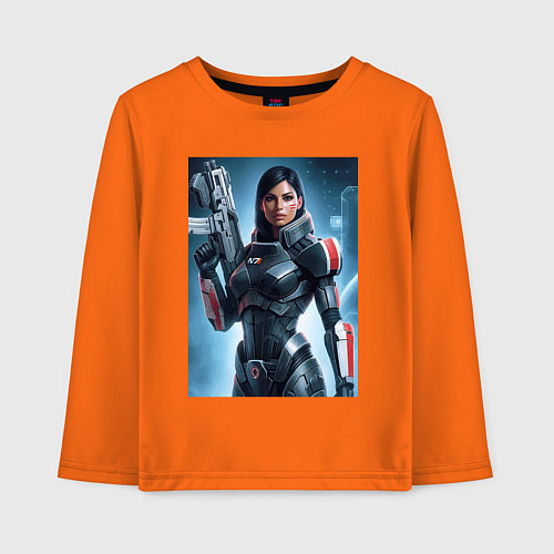 Детский лонгслив Mass Effect -N7 armor / Оранжевый – фото 1
