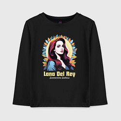 Лонгслив хлопковый детский Lana Del Rey Summertime Sadness, цвет: черный