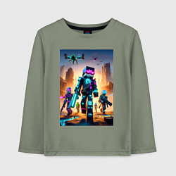 Детский лонгслив Minecraft - cyberpunk ai art fantasy