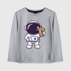 Лонгслив хлопковый детский Space drink, цвет: меланж