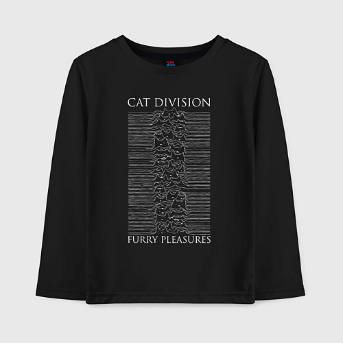 Детский лонгслив Cat division furry pleasures / Черный – фото 1