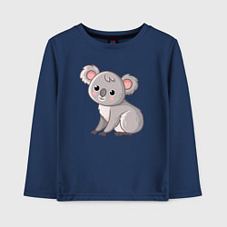 Лонгслив хлопковый детский Cute koala, цвет: тёмно-синий