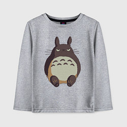 Лонгслив хлопковый детский Суровый Тоторо, цвет: меланж