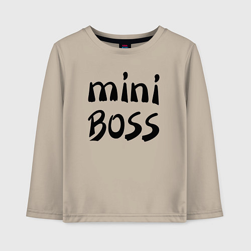 Детский лонгслив Mini boss / Миндальный – фото 1