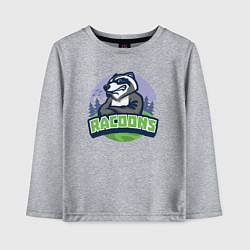 Детский лонгслив Команда енотов