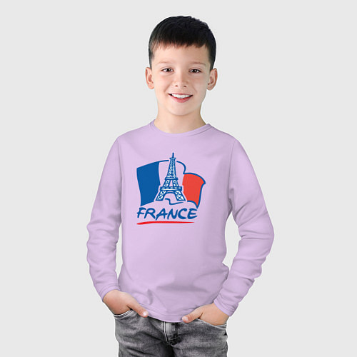 Детский лонгслив France / Лаванда – фото 3