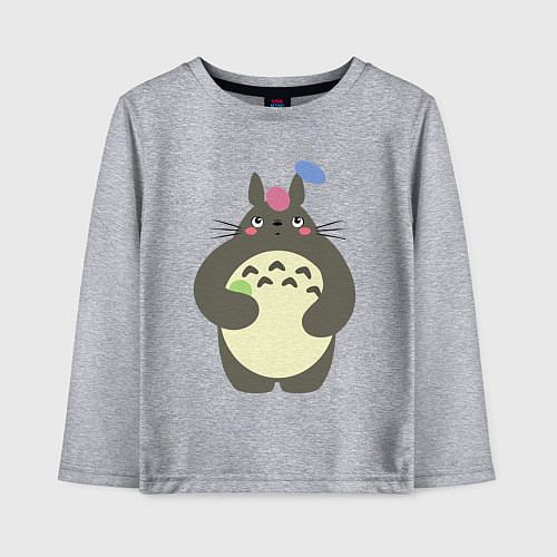 Детский лонгслив Totoro game / Меланж – фото 1