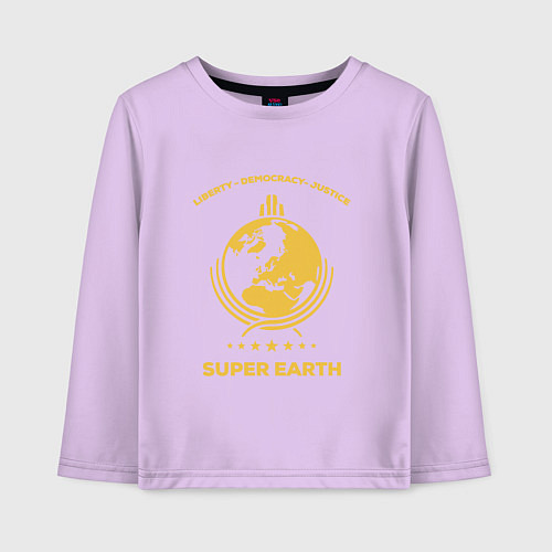 Детский лонгслив Helldivers: Super Earth / Лаванда – фото 1