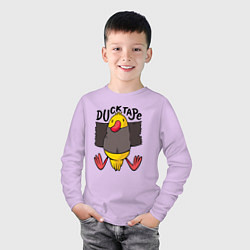 Лонгслив хлопковый детский Duck tape, цвет: лаванда — фото 2