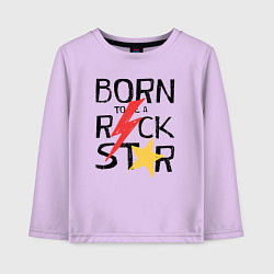 Детский лонгслив Рождён быть рок звездой