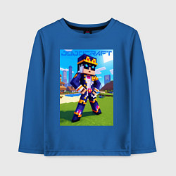 Лонгслив хлопковый детский Jotaro Kujo and Minecraft - collaboration, цвет: синий