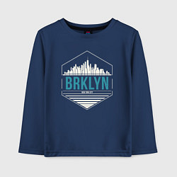 Лонгслив хлопковый детский Brooklyn city, цвет: тёмно-синий