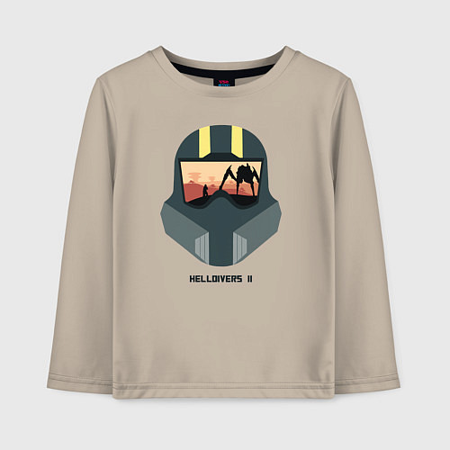 Детский лонгслив Helldivers: Paratrooper Helmet / Миндальный – фото 1