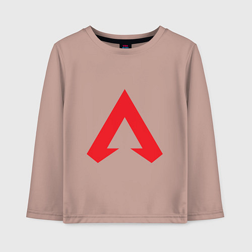 Детский лонгслив Logo apex legends / Пыльно-розовый – фото 1