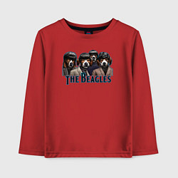 Лонгслив хлопковый детский Beatles beagles, цвет: красный