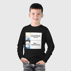 Лонгслив хлопковый детский Programmers life, цвет: черный — фото 2