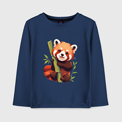 Лонгслив хлопковый детский The Red Panda, цвет: тёмно-синий