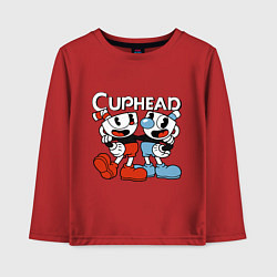 Детский лонгслив Cuphead and Mugman