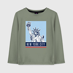 Лонгслив хлопковый детский Style New York, цвет: авокадо