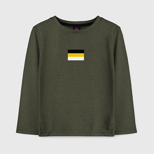 Детский лонгслив Rus empire minimalism / Меланж-хаки – фото 1