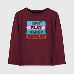 Детский лонгслив Eat play sleep repeat