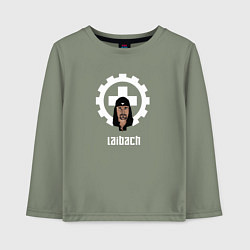 Лонгслив хлопковый детский Laibach - The Band, цвет: авокадо
