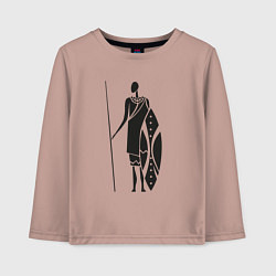 Лонгслив хлопковый детский Африканец, цвет: пыльно-розовый