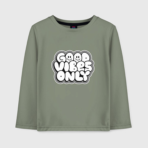 Детский лонгслив Goof vibes black / Авокадо – фото 1