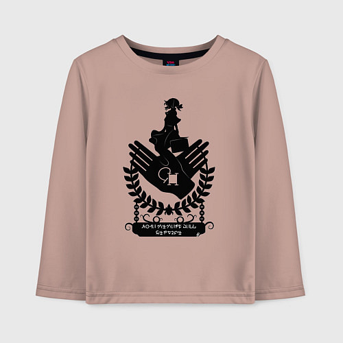 Детский лонгслив Вайолет Эвергарден / Пыльно-розовый – фото 1