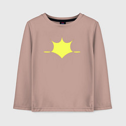 Лонгслив хлопковый детский Коронный узор, цвет: пыльно-розовый