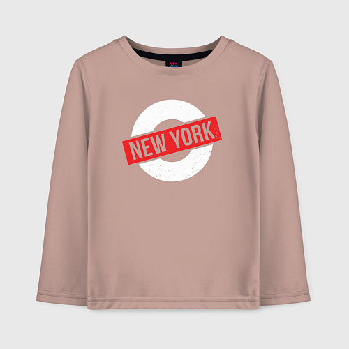 Детский лонгслив New York vibe / Пыльно-розовый – фото 1