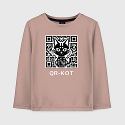 Детский лонгслив QR-кот