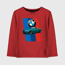 Лонгслив хлопковый детский Родстер BMW Z4, цвет: красный