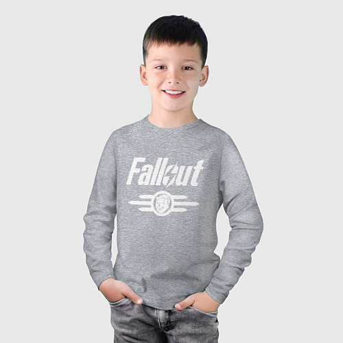Детский лонгслив Fallout - vault 33 / Меланж – фото 3
