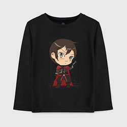 Детский лонгслив Арт на аниме владыка демонов и его девушка эльфийк