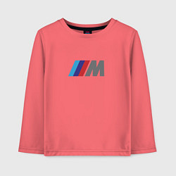 Лонгслив хлопковый детский BMW logo sport, цвет: коралловый