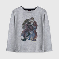 Лонгслив хлопковый детский Повесть о конце света Джек потрошитель, цвет: меланж